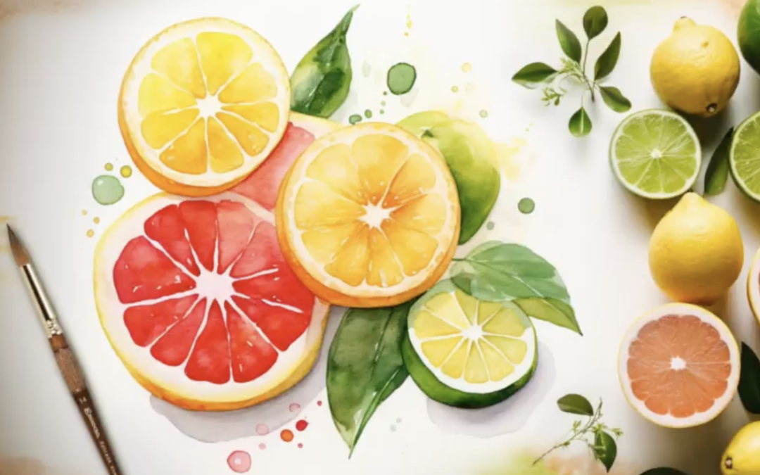 Atelier Aquarelle : Citrons et Pamplemousse