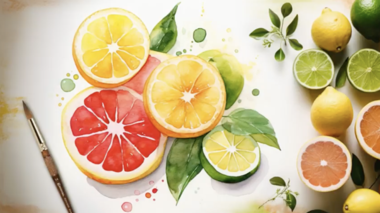 Atelier Aquarelle : Citrons et Pamplemousse